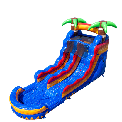 14FT Tropical Single Lane Slide