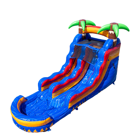 14FT Tropical Single Lane Slide
