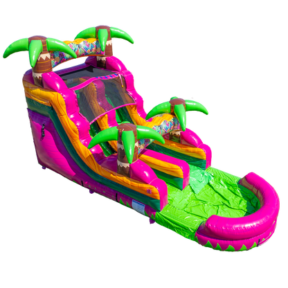 14FT Magenta Single Lane Slide