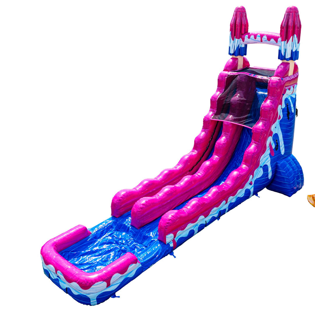 22FT Pink White and Cool Popsicle Single Lane Slide