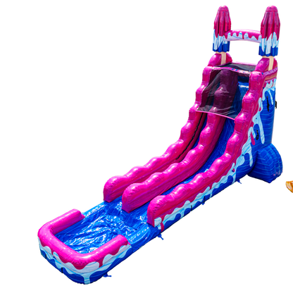22FT Magenta Popsicle Single Lane Slide
