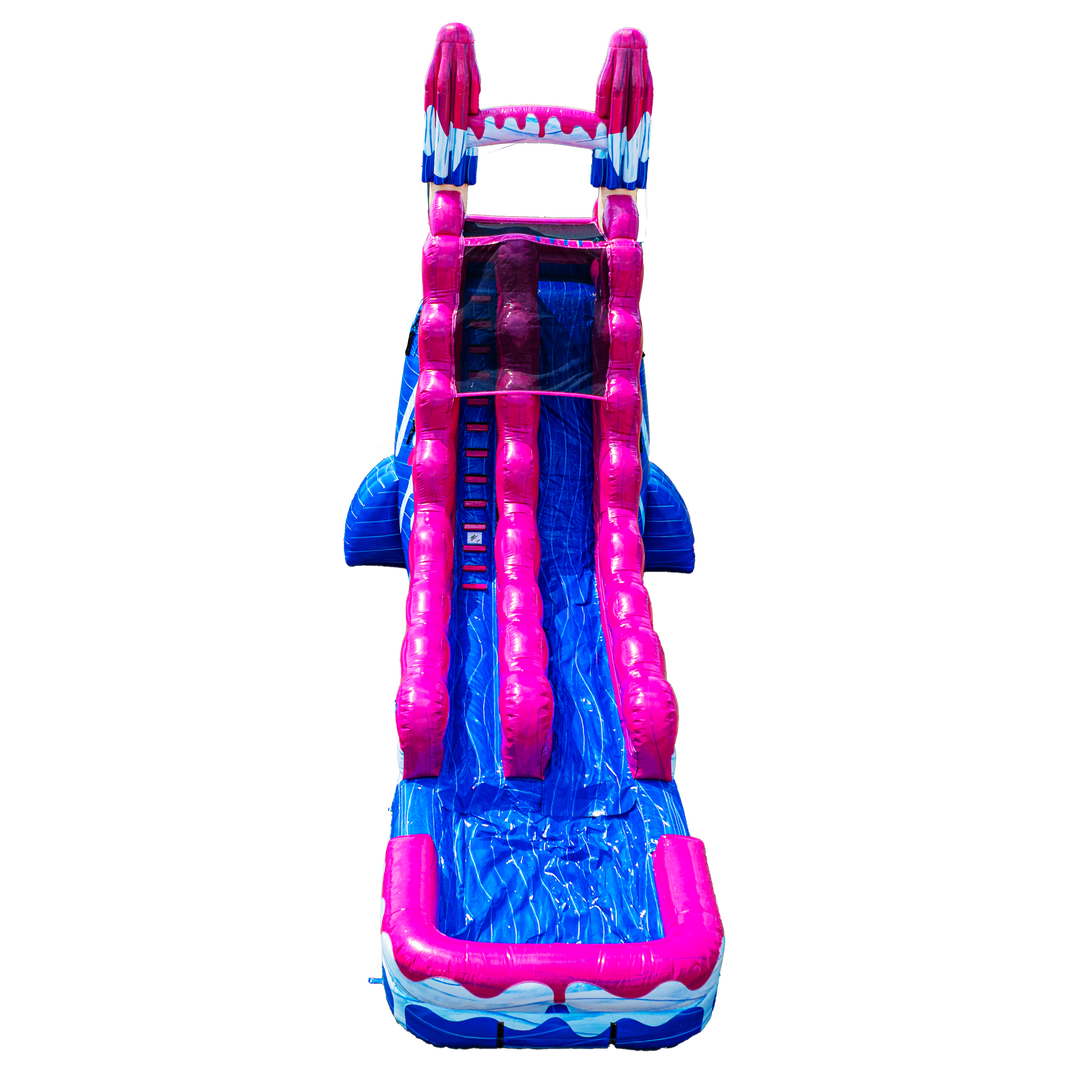 22FT Pink White and Cool Popsicle Single Lane Slide