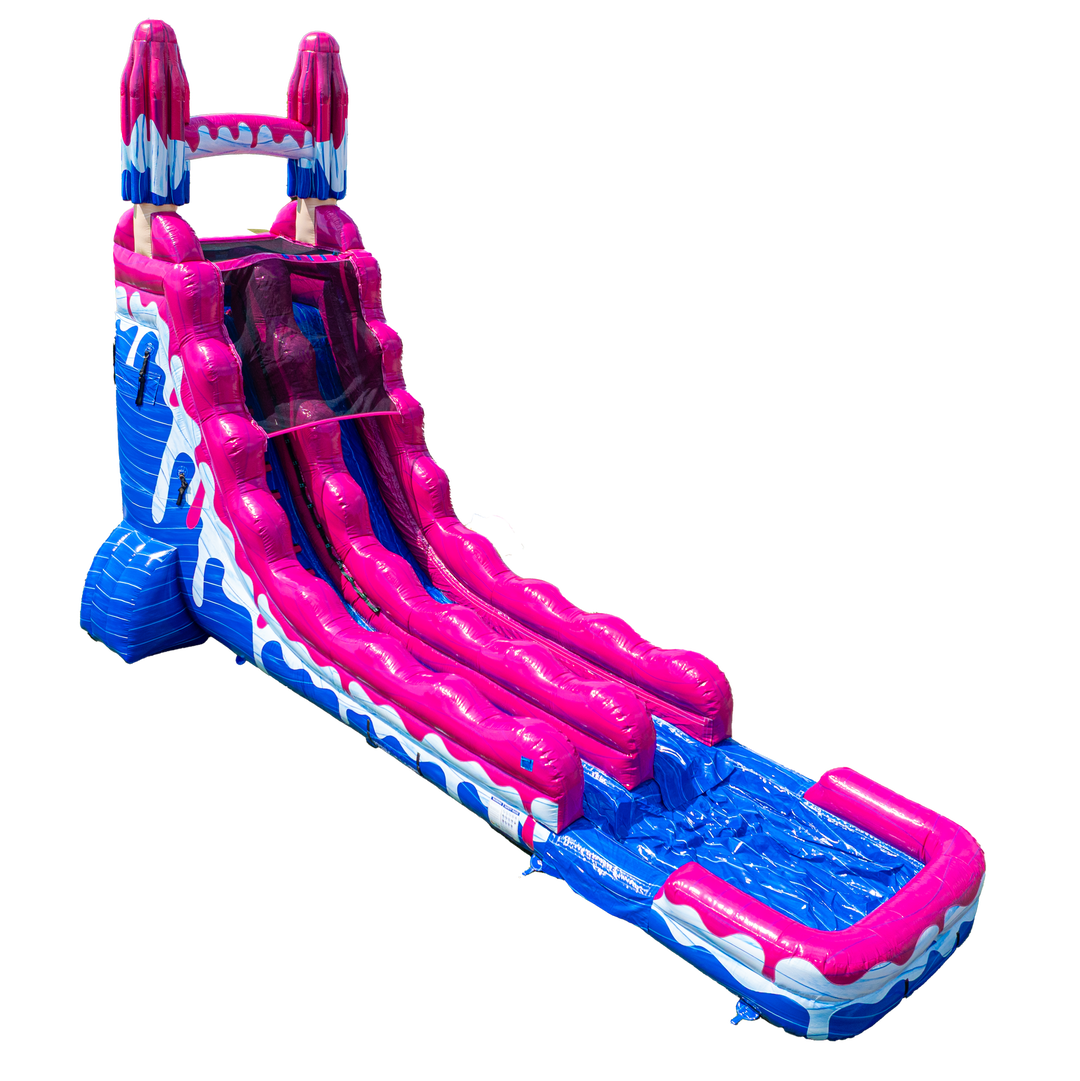 22FT Pink White and Cool Popsicle Single Lane Slide