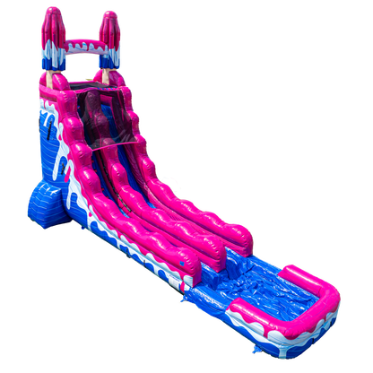 22FT Magenta Popsicle Single Lane Slide