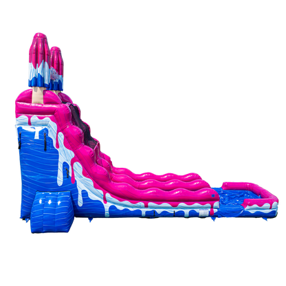 22FT Magenta Popsicle Single Lane Slide