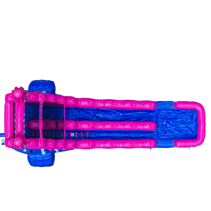 22FT Magenta Popsicle Single Lane Slide