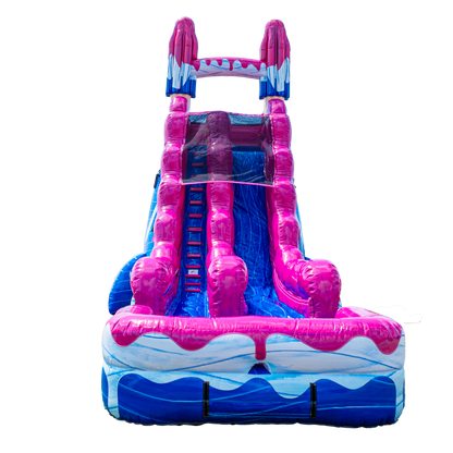 22FT Magenta Popsicle Single Lane Slide