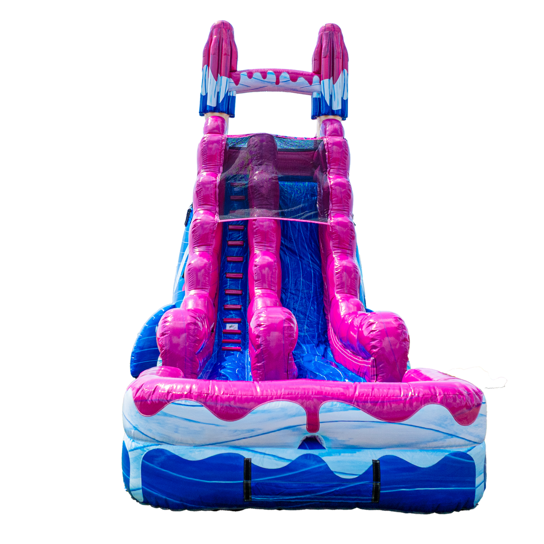 22FT Pink White and Cool Popsicle Single Lane Slide