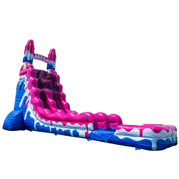 22FT Pink White and Cool Popsicle Single Lane Slide