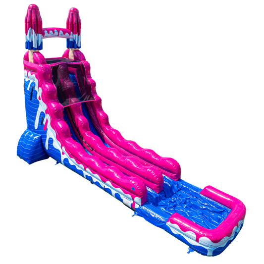 22FT Magenta Popsicle Single Lane Slide