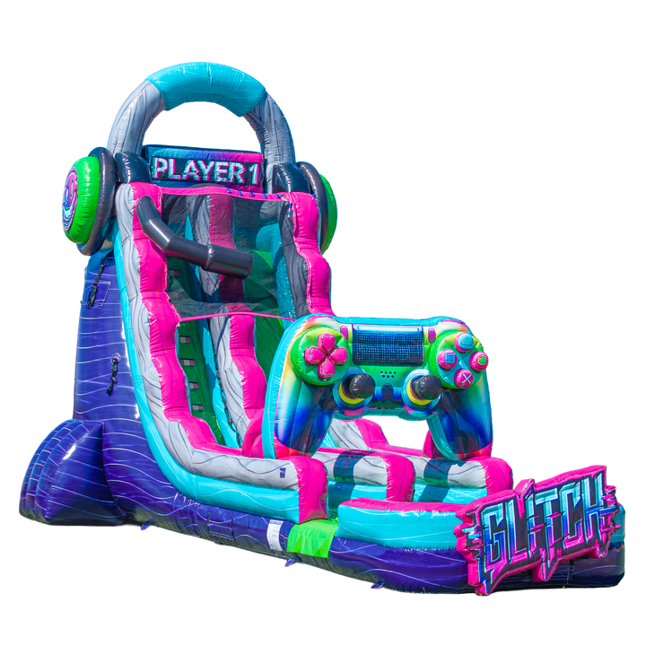 18FT Glitch Single Lane Slide PA/NJ Certified Version Splashpad