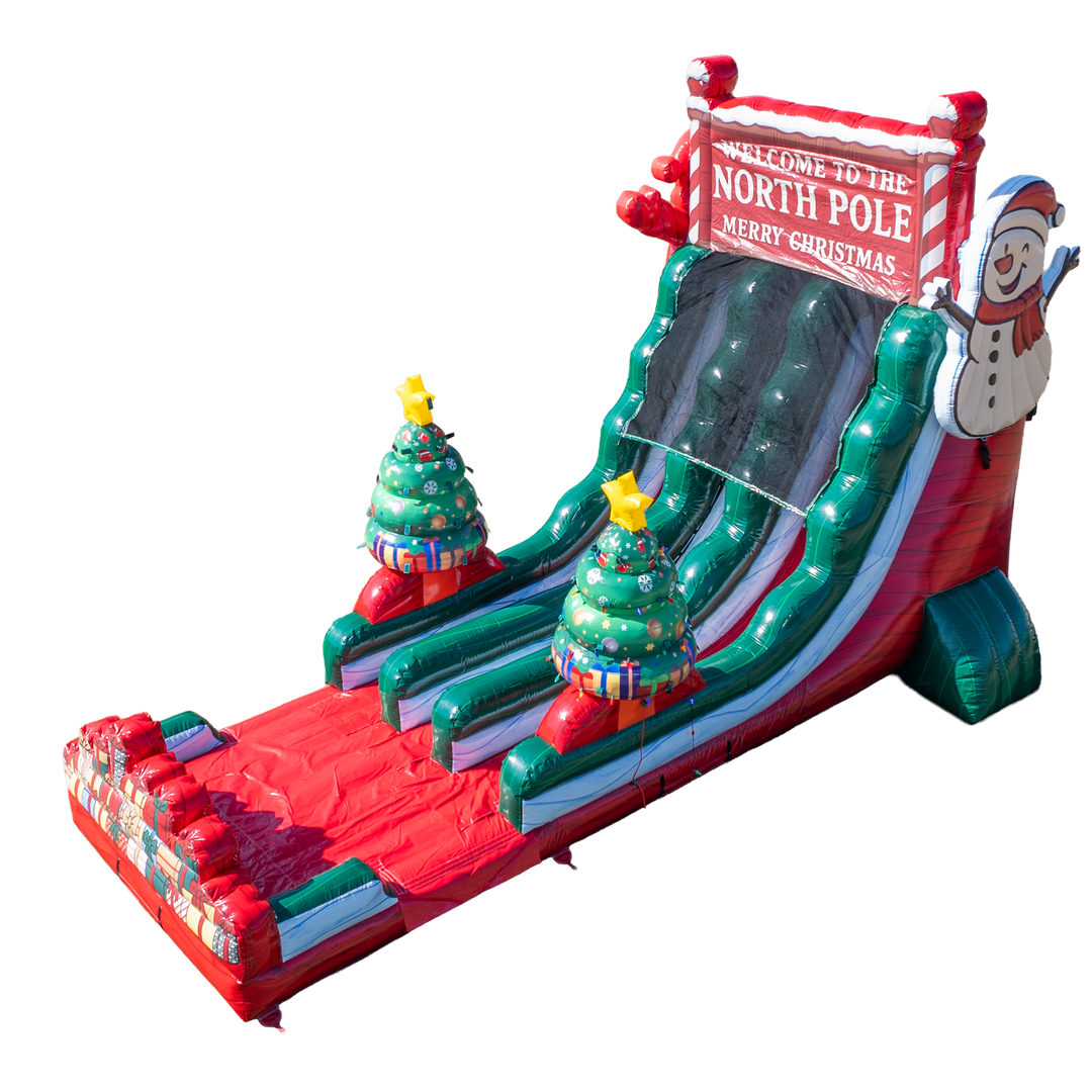 18ft Christmas Dual Slide with Light Holders