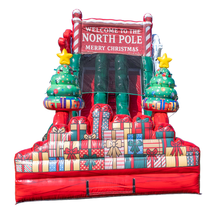 18ft Christmas Dual Slide with Light Holders