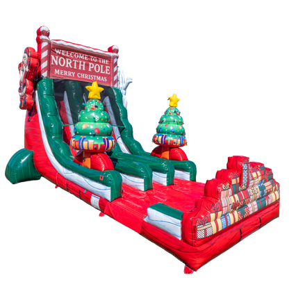 18ft Christmas Dual Slide with Lights