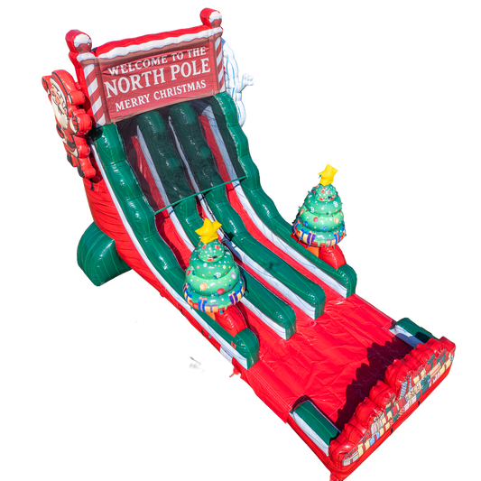 18ft Christmas Dual Slide with Lights