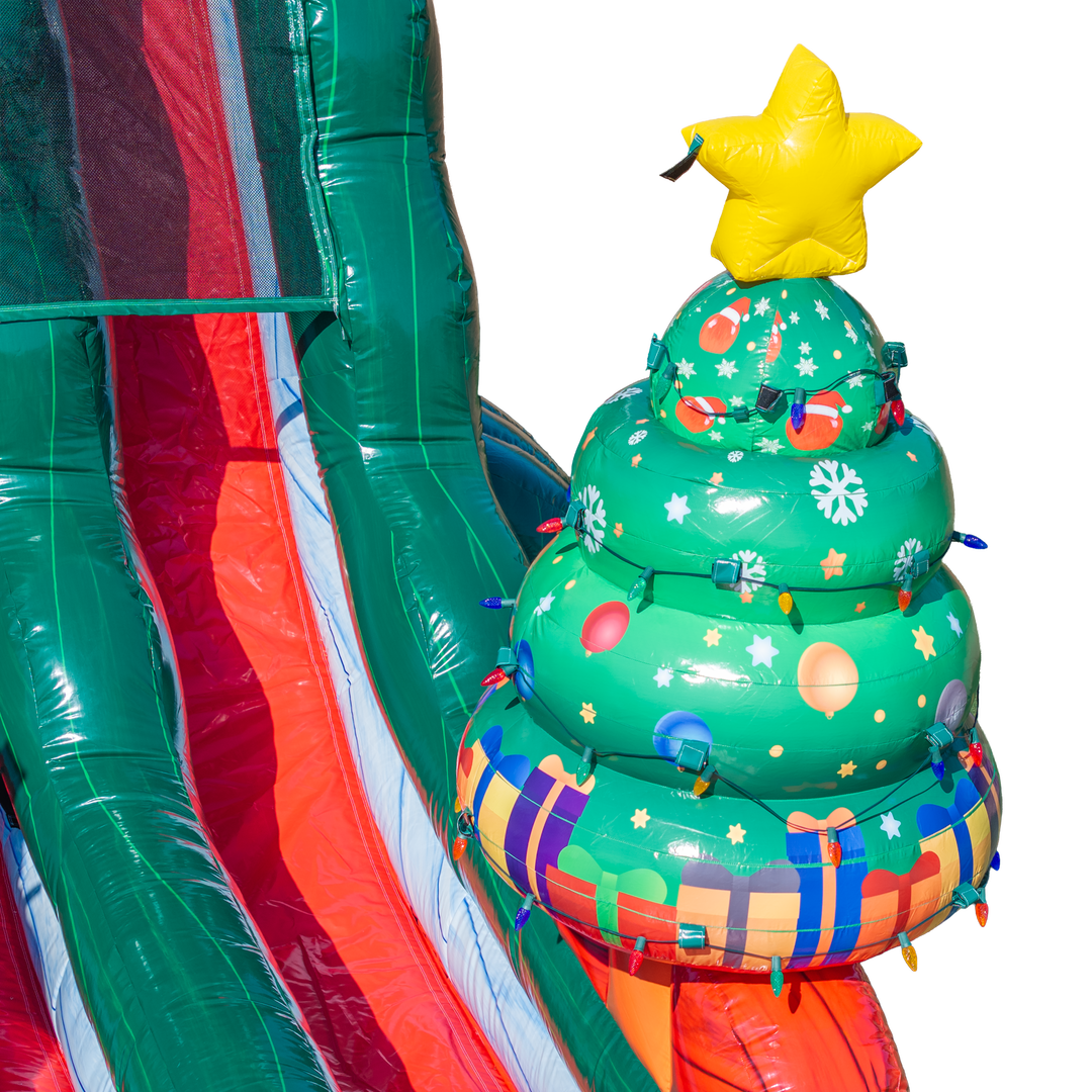 18ft Christmas Dual Slide with Light Holders