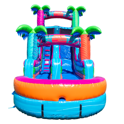 16FT Electric Tropics Single Lane Slide