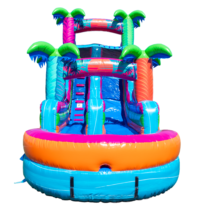 16FT Electric Tropics Single Lane Slide