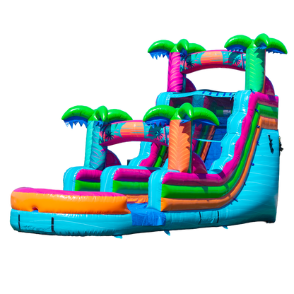 16FT Electric Tropics Single Lane Slide