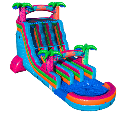 18FT Electric Tropics Dual Lane Slide