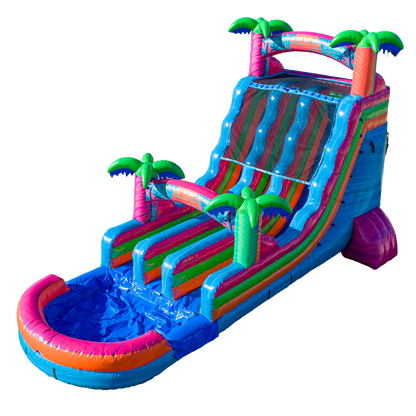 18FT Electric Tropics Dual Lane Slide