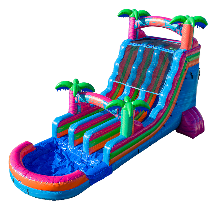 18FT Electric Tropics Dual Lane Slide