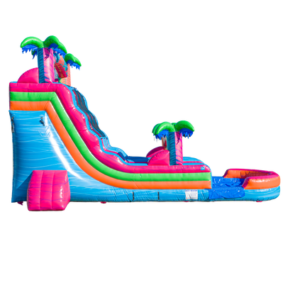 18FT Electric Tropics Dual Lane Slide