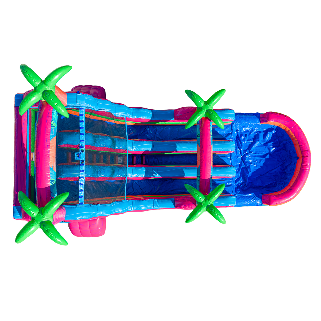 18FT Electric Tropics Dual Lane Slide