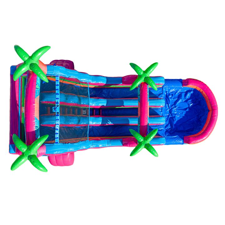 18FT Electric Tropics Dual Lane Slide