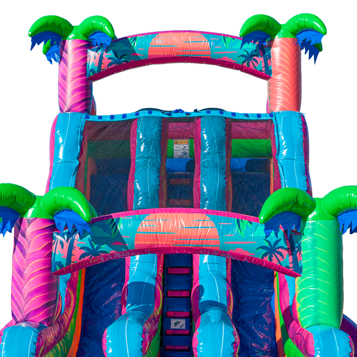 18FT Electric Tropics Dual Lane Slide