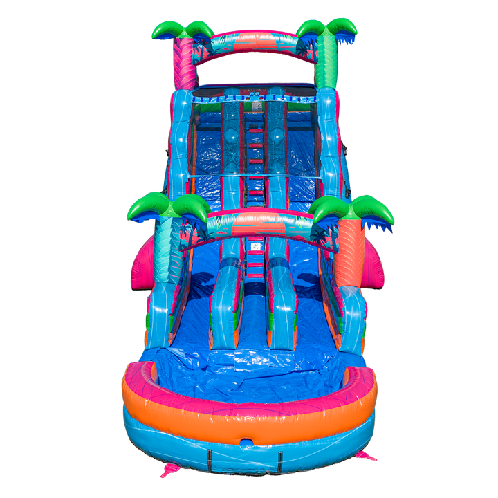 20FT Electric Tropics Dual Lane Slide