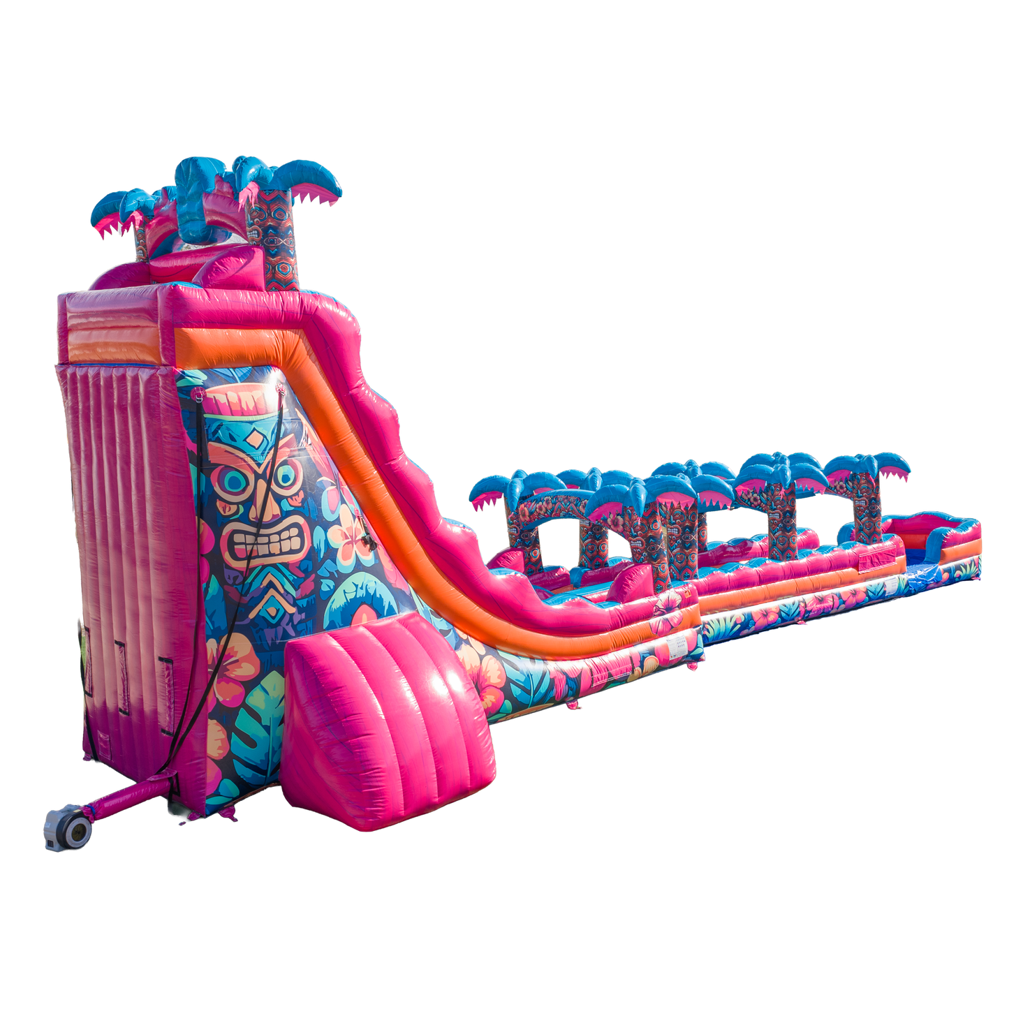 27FT Aloha Splash (Hawaiian Hibiscus) Dual Lane Slide w/SLip n Slide