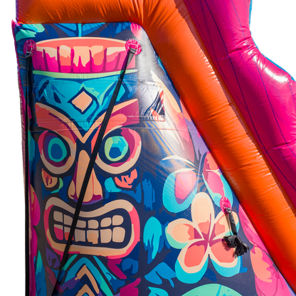 27FT Aloha Splash (Hawaiian Hibiscus) Dual Lane Slide w/SLip n Slide