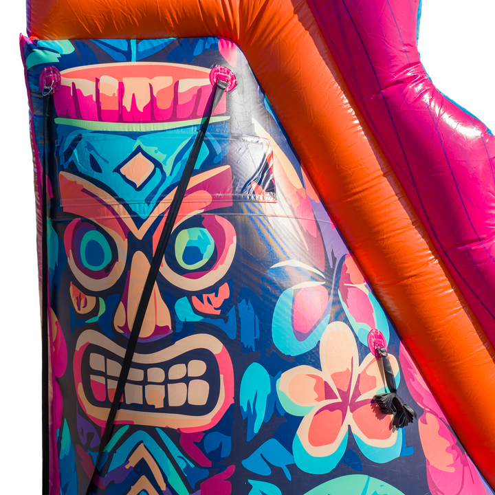 27FT Aloha Splash (Hawaiian Hibiscus) Dual Lane Slide w/Slip n Slide
