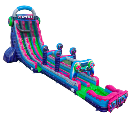 27FT Glitch Dual Lane Slide w/Slip n Slide