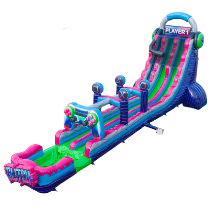 27FT Glitch Dual Lane Slide w/Slip n Slide