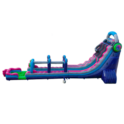 27FT Glitch Dual Lane Slide w/Slip n Slide