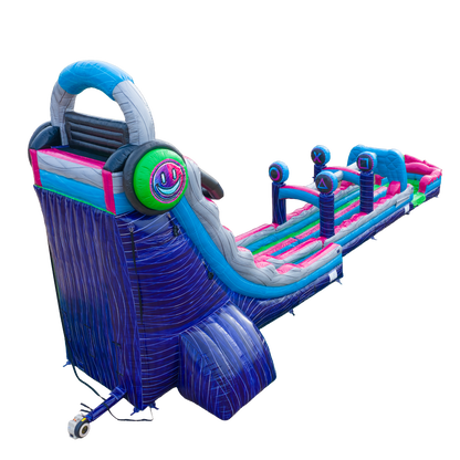 27FT Glitch Dual Lane Slide w/Slip n Slide