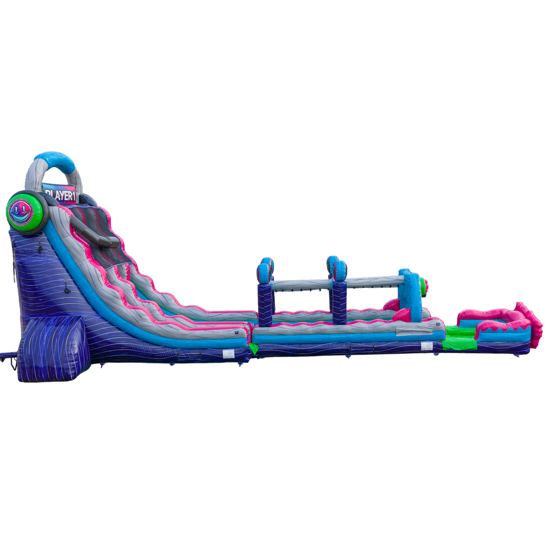 27FT Glitch Dual Lane Slide w/Slip n Slide