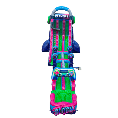 27FT Glitch Dual Lane Slide w/Slip n Slide