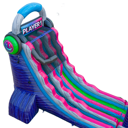 27FT Glitch Dual Lane Slide w/Slip n Slide