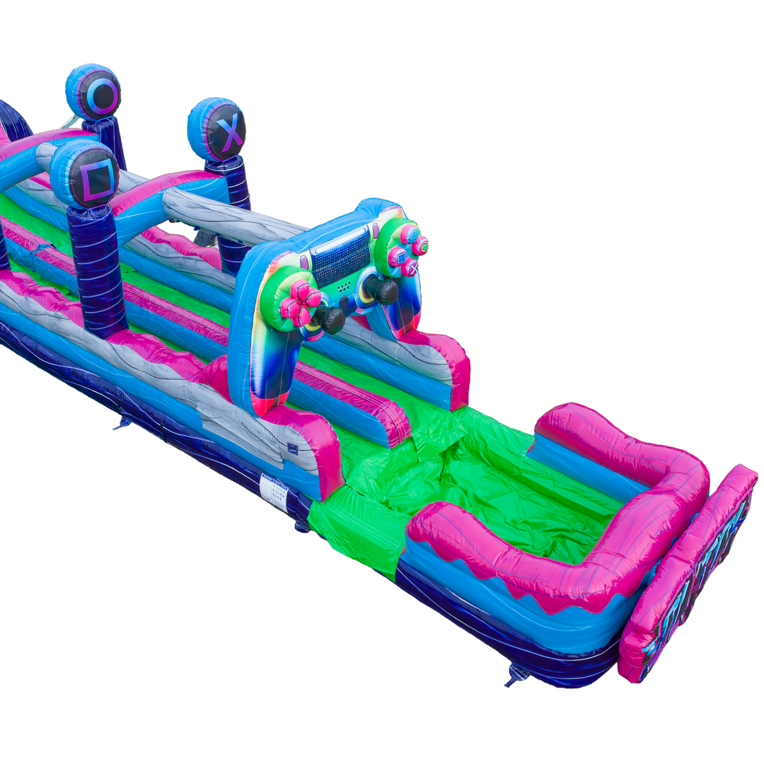 27FT Glitch Dual Lane Slide w/Slip n Slide