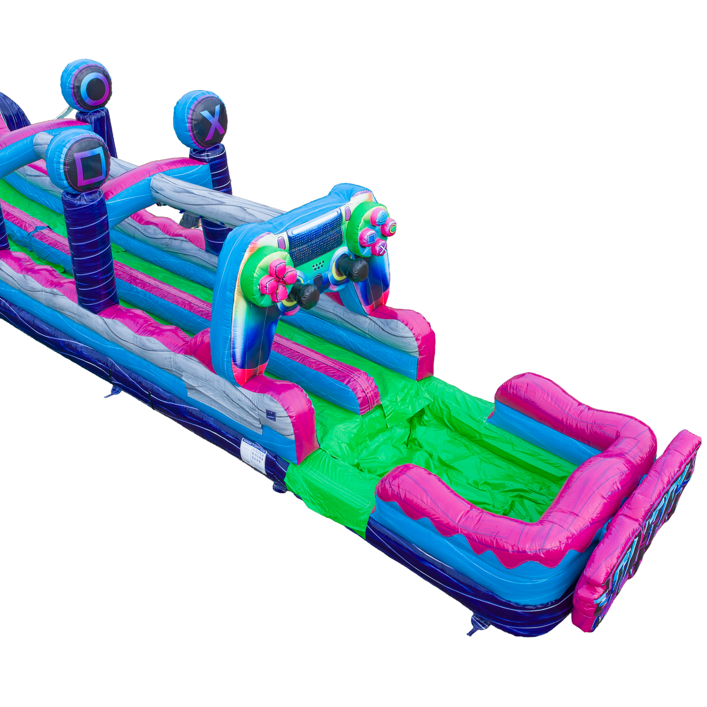 27FT Glitch Dual Lane Slide w/Slip n Slide