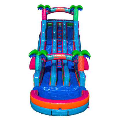 22FT Electric Tropics Dual Lane Slide