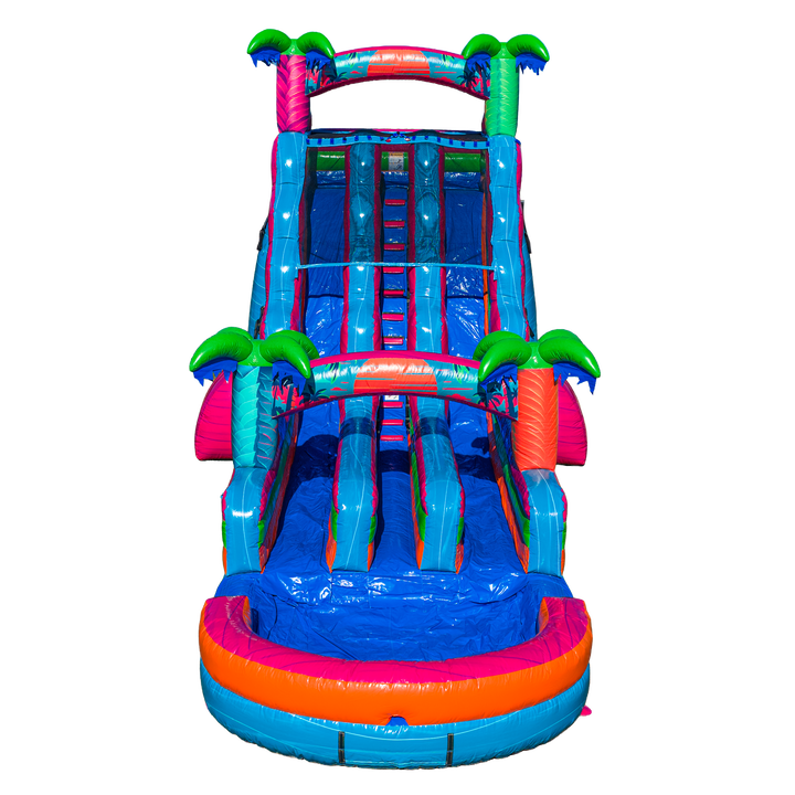 22FT Electric Tropics Dual Lane Slide