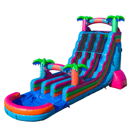 22FT Electric Tropics Dual Lane Slide