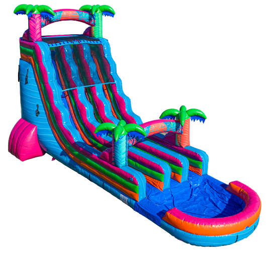 22FT Electric Tropics Dual Lane Slide