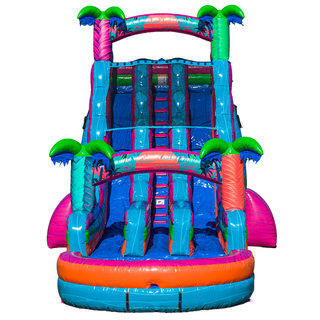 22FT Electric Tropics Dual Lane Slide