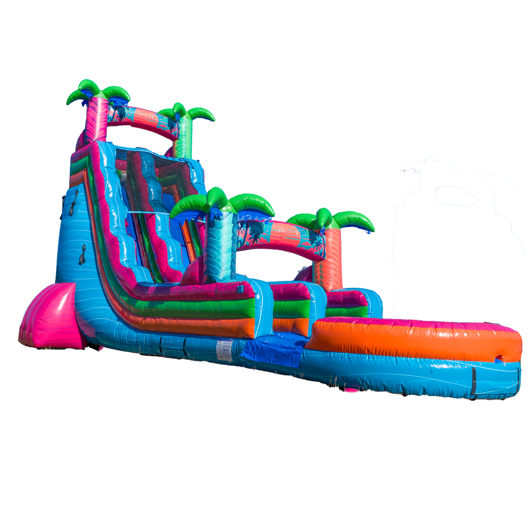 22FT Electric Tropics Single Lane Slide