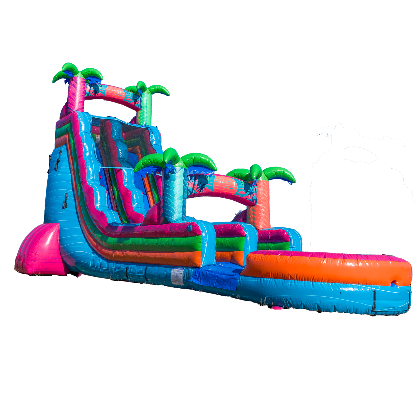 22FT Electric Tropics Single Lane Slide